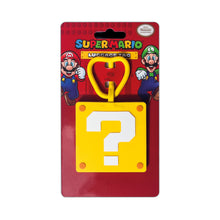 Load image into Gallery viewer, Officially Licensed Mario Question Block Luggage Tag with Write-On Address Label
