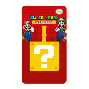 Officially Licensed Mario Question Block Luggage Tag with Write-On Address Label