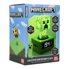 將圖片載入圖庫檢視器 官方授權 Minecraft 麥塊 苦力怕 Figure 3合1鬧鐘發光 造型夜燈
