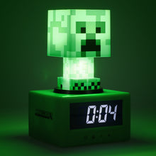 將圖片載入圖庫檢視器 官方授權 Minecraft 麥塊 苦力怕 Figure 3合1鬧鐘發光 造型夜燈
