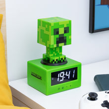 將圖片載入圖庫檢視器 官方授權 Minecraft 麥塊 苦力怕 Figure 3合1鬧鐘發光 造型夜燈
