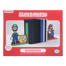 Load image into Gallery viewer, Officially Licensed Nintendo Super Mario bookends Mario and Luigi
