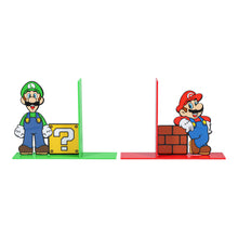 Load image into Gallery viewer, Officially Licensed Nintendo Super Mario bookends Mario and Luigi
