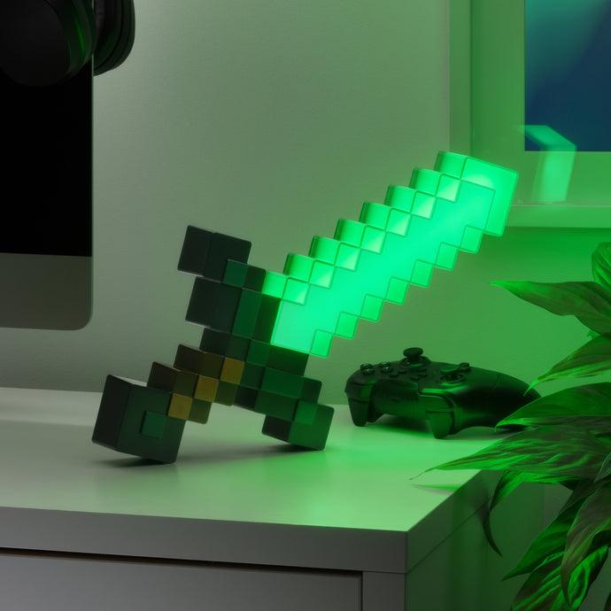 官方授權Minecraft當個創世神鑽石劍3D造型燈