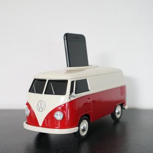 Official licensed Classic Red Two Tone VW T1 Bus Multi-functional Box,  1:16 scale