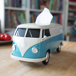 【2021 New 2 Tones Limited Edition】Official licensed Classic Blue Two Tone VW T1 Bus Multi-functional Box,  1:16 scale