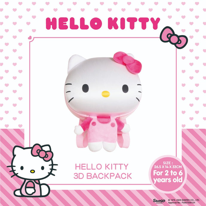 Official Licensed Hello Kitty 3D Kid's Backpack, Pink EVA edition