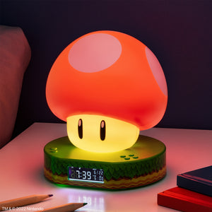 Officially Licensed Super Mushroom Figure 3-in-1 Alarm Clock Night Light