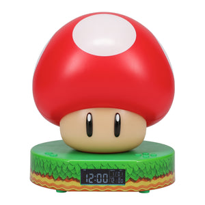 Officially Licensed Super Mushroom Figure 3-in-1 Alarm Clock Night Light
