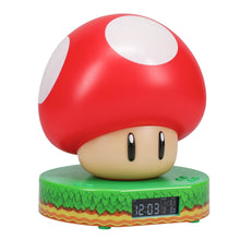 Load image into Gallery viewer, Officially Licensed Super Mushroom Figure 3-in-1 Alarm Clock Night Light
